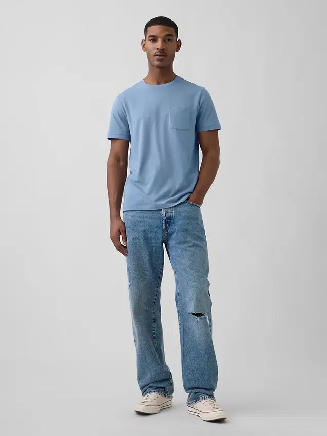 T-shirt con tasca in cotone biologico per adulti