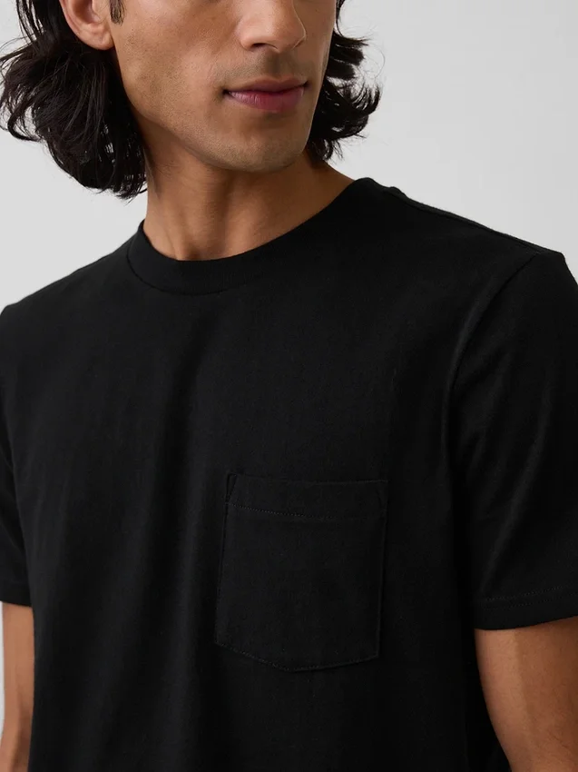 T-shirt con tasca in cotone biologico per adulti