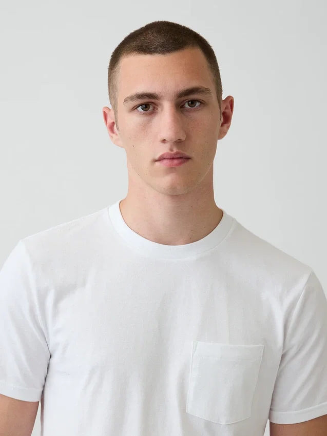 T-shirt con tasca in cotone biologico per adulti