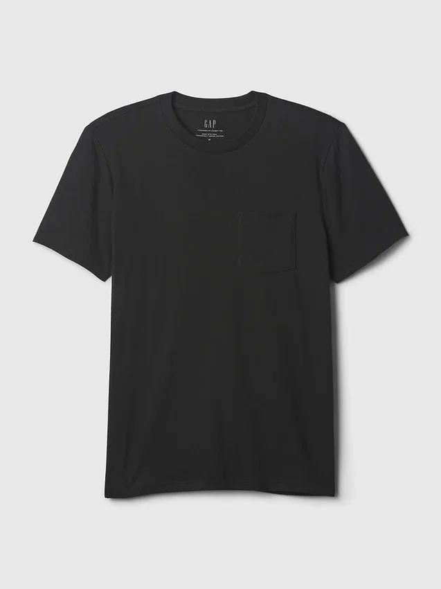 T-shirt con tasca in cotone biologico per adulti