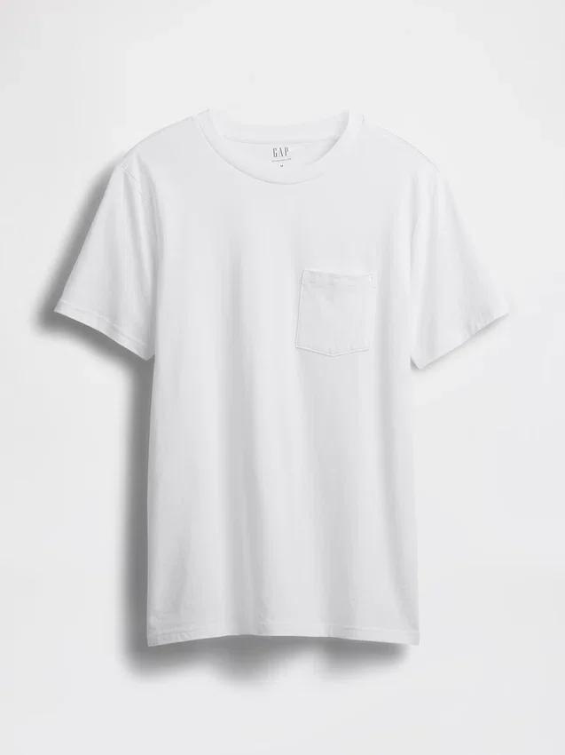 T-shirt con tasca in cotone biologico per adulti