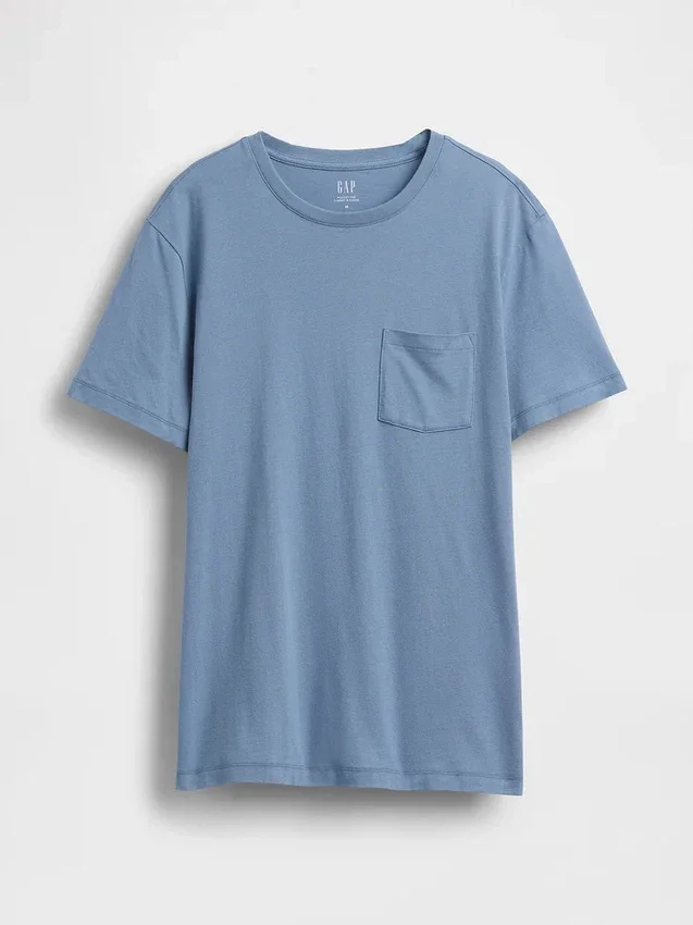 T-shirt con tasca in cotone biologico per adulti