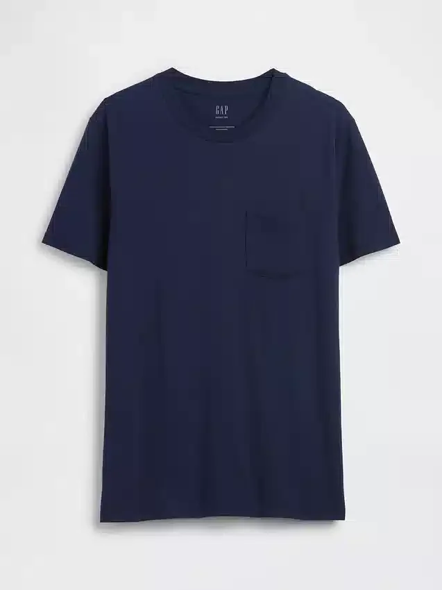 T-shirt con tasca in cotone biologico per adulti