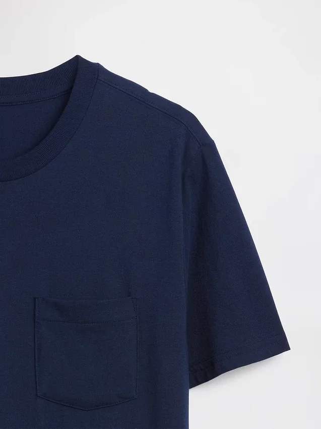 T-shirt con tasca in cotone biologico per adulti