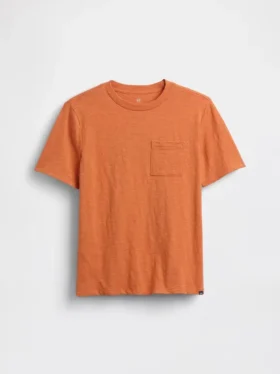 T-shirt con tasca in cotone biologico per bambini