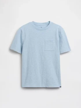 T-shirt con tasca in cotone biologico per bambini
