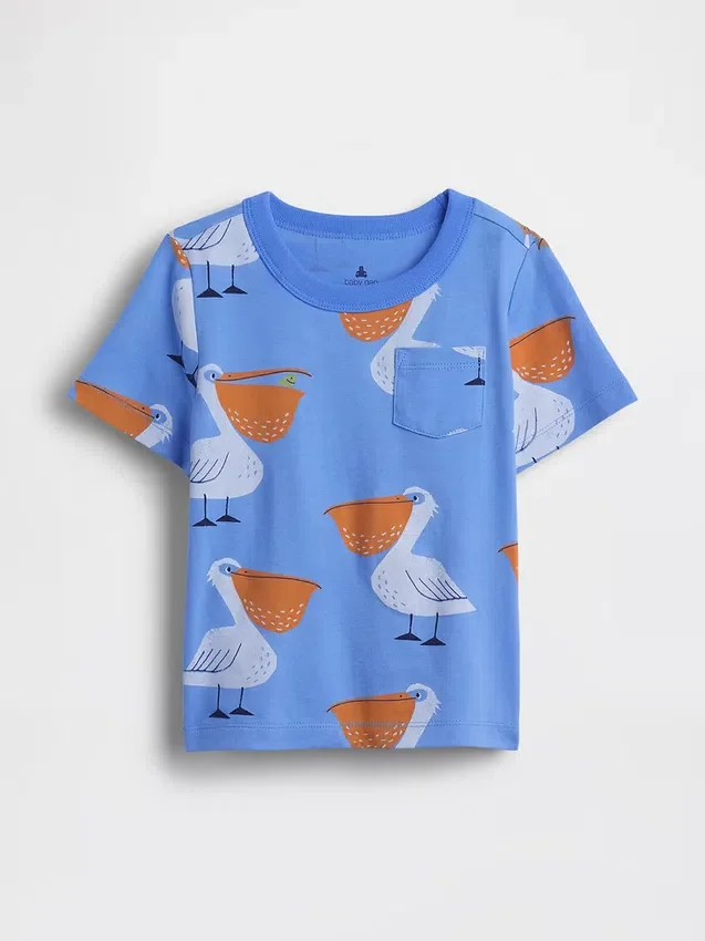 T-shirt con taschino e stampa mix & match per Neonato & Bebè