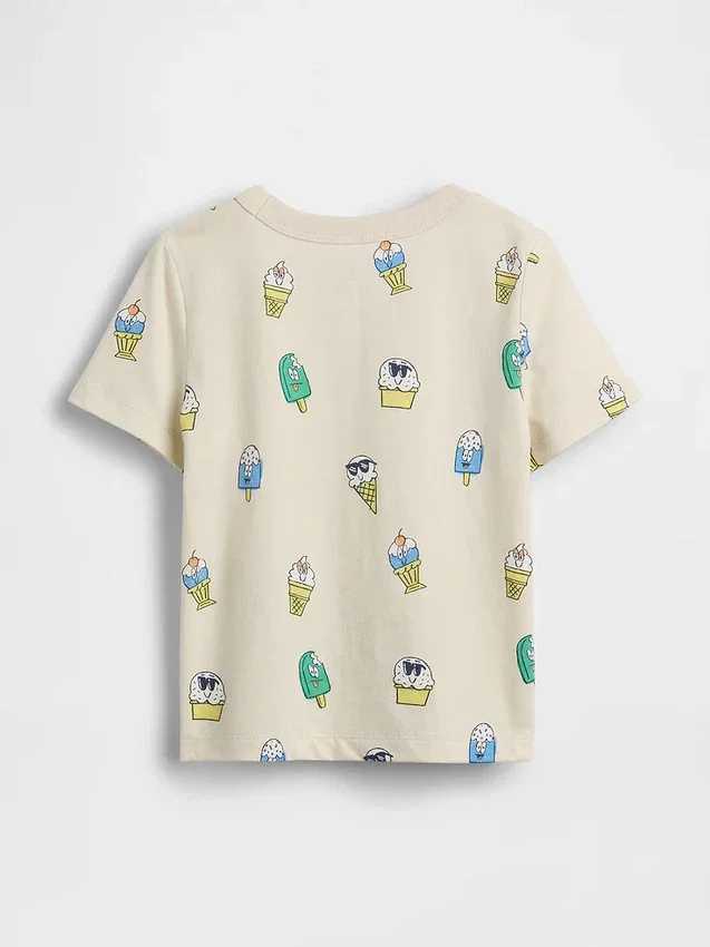 T-shirt con taschino e stampa mix & match per Neonato & Bebè