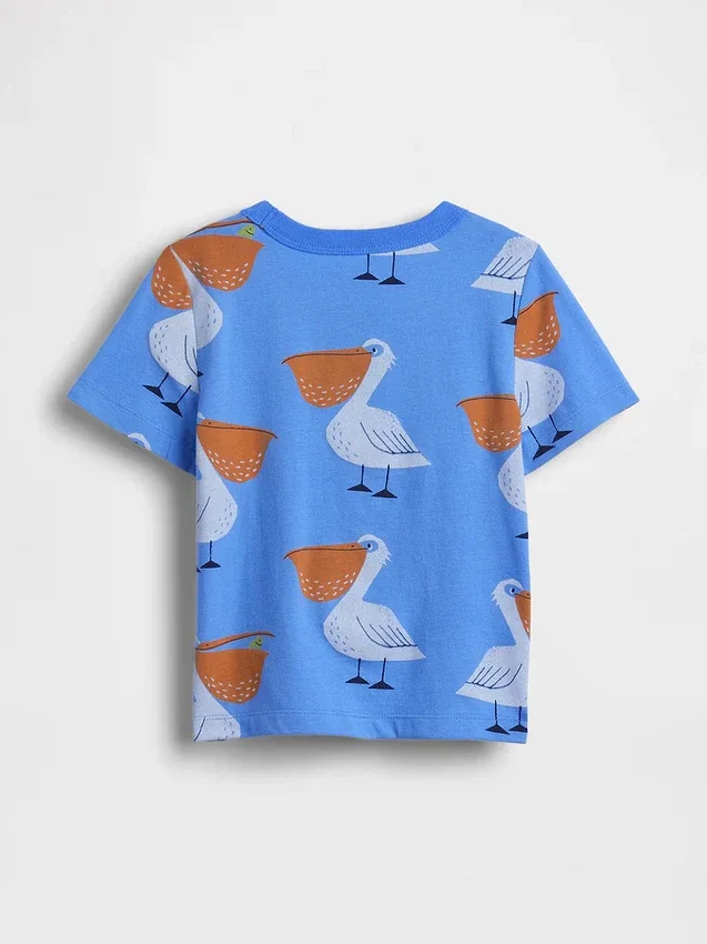 T-shirt con taschino e stampa mix & match per Neonato & Bebè