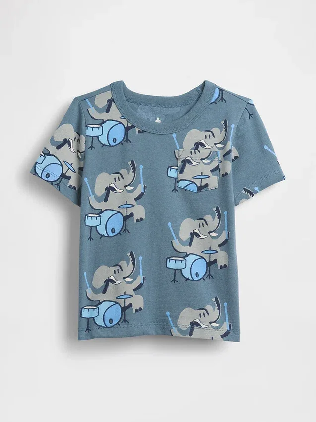 T-shirt con taschino mix & match per neonato & bebè