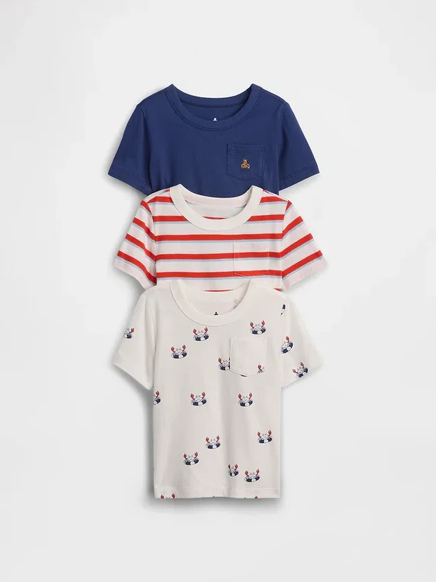 T-shirt con taschino Mix & Match per Neonato & Bebè (confezione da 3)