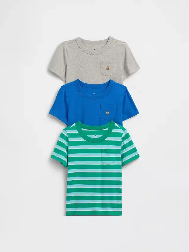 T-shirt con taschino Mix & Match per Neonato & Bebè (confezione da 3)