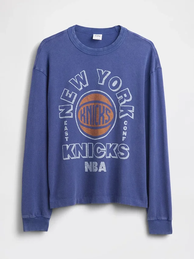 T-shirt corta con grafica NBA New York Knicks
