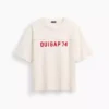 T-shirt corta con logo Ouigap in tessuto pesante