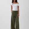T-shirt corta con spalle scoperte in jersey a trama fitta