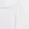 T-shirt corta con spalle scoperte in jersey a trama fitta