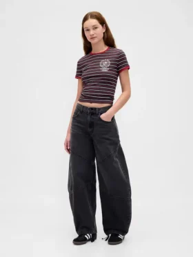 T-shirt corta in cotone biologico Vintagesoft “Stranger Things”