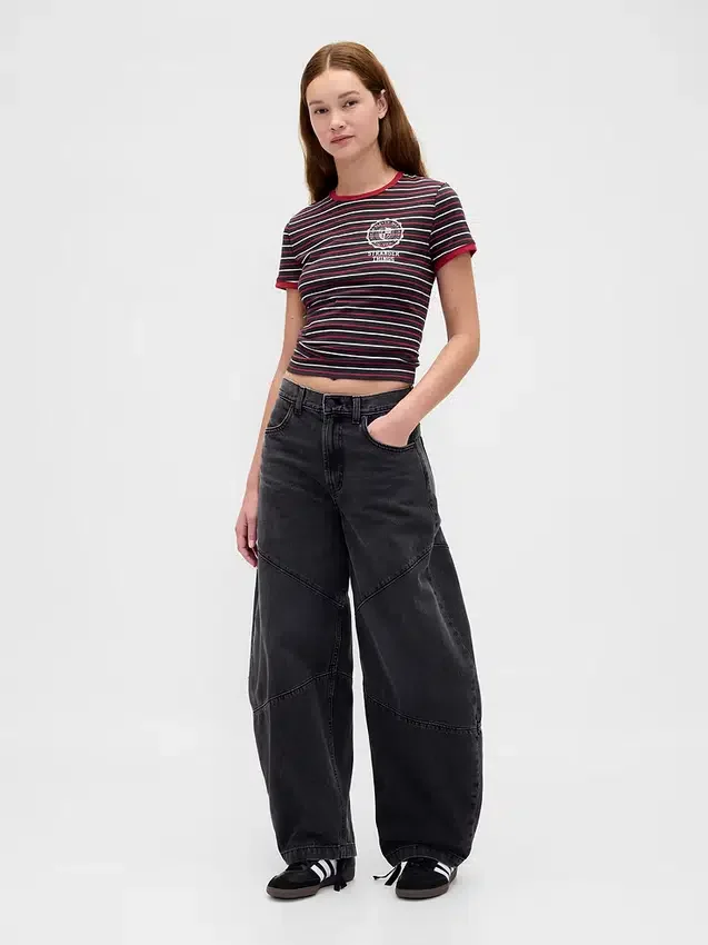 T-shirt corta in cotone biologico Vintagesoft “Stranger Things”