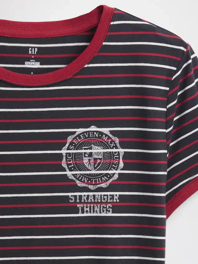 T-shirt corta in cotone biologico Vintagesoft “Stranger Things”