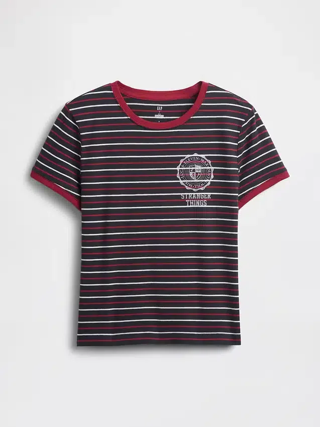 T-shirt corta in cotone biologico Vintagesoft “Stranger Things”
