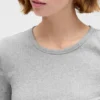 T-shirt corta moderna a costine