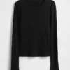 T-shirt corta moderna a costine