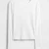 T-shirt corta moderna a costine