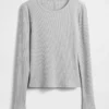 T-shirt corta moderna a costine