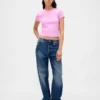 T-shirt corta per neonati a trama a nido d’ape