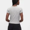 T-shirt corta per neonati a trama a nido d’ape