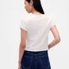 T-shirt corta per neonati a trama a nido d’ape