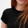 T-shirt corta per neonati a trama a nido d’ape