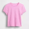 T-shirt corta per neonati a trama a nido d’ape