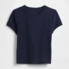 T-shirt corta per neonati a trama a nido d’ape