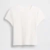 T-shirt corta per neonati a trama a nido d’ape