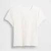 T-shirt corta per neonati a trama a nido d’ape