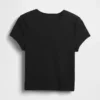 T-shirt corta per neonati a trama a nido d’ape