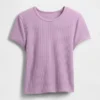 T-shirt corta per neonati a trama a nido d’ape