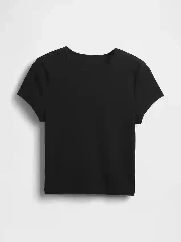 T-shirt corta per neonati a trama a nido d’ape