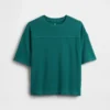 T-shirt da bambino in jersey pesante con cuciture