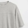 T-shirt da bambino in jersey pesante con cuciture