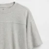 T-shirt da bambino in jersey pesante con cuciture