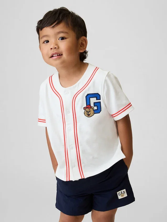 T-shirt da baseball con logo Brannan Bear per neonato & bebè