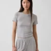 T-shirt da pigiama in modal a costine morbidissima