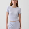 T-shirt da pigiama in modal a costine morbidissima