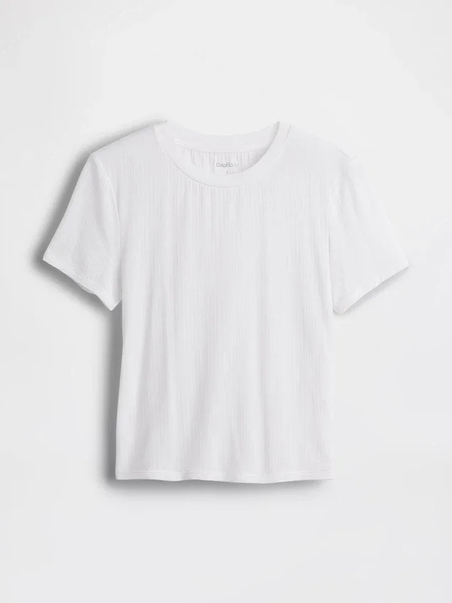T-shirt da pigiama in modal a costine morbidissima