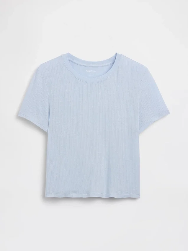 T-shirt da pigiama in modal a costine morbidissima