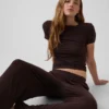 T-shirt da pigiama in modal a costine morbidissima