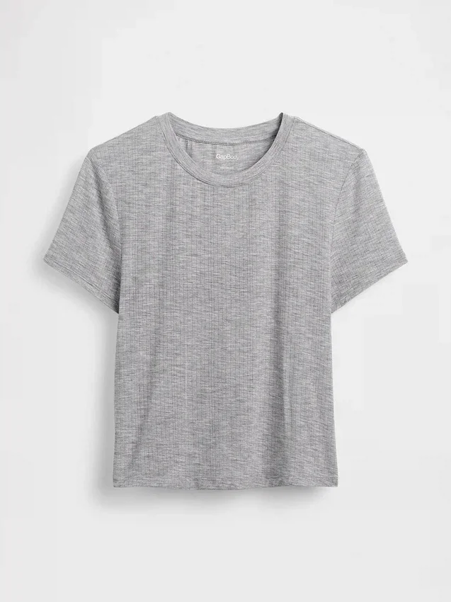 T-shirt da pigiama in modal a costine morbidissima