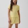 T-shirt da pigiama per bambini in punto ricamato riciclato